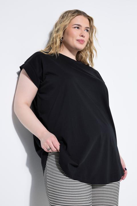Actual product image Studio Untold Cap Sleeve Rounded Hem Tunic Tee (54)