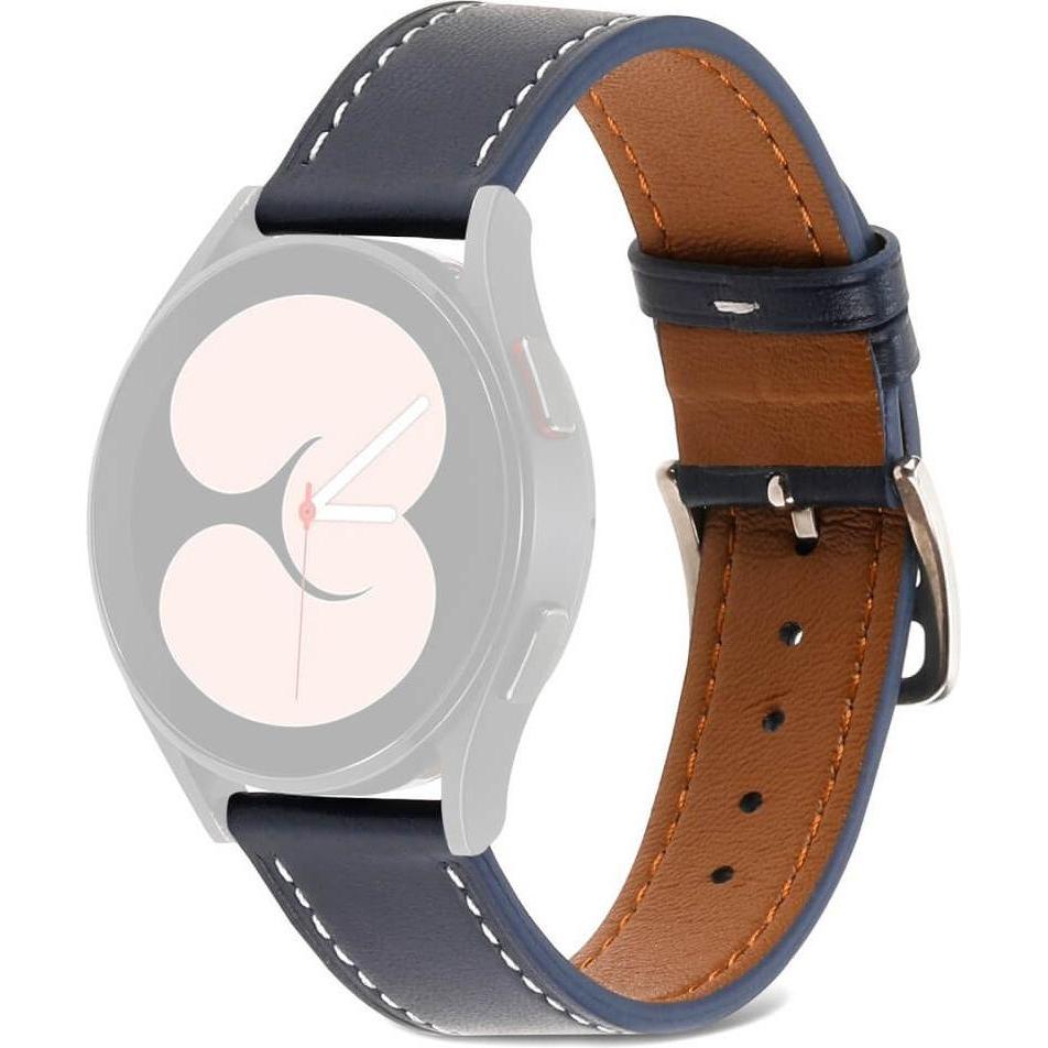 Cover-Discount Galaxy Watch 5 - Lederarmband dunkelblau (Kunstleder, Galaxy Watch 5, Galaxy Watch 5 Pro), Uhrenarmband, ...