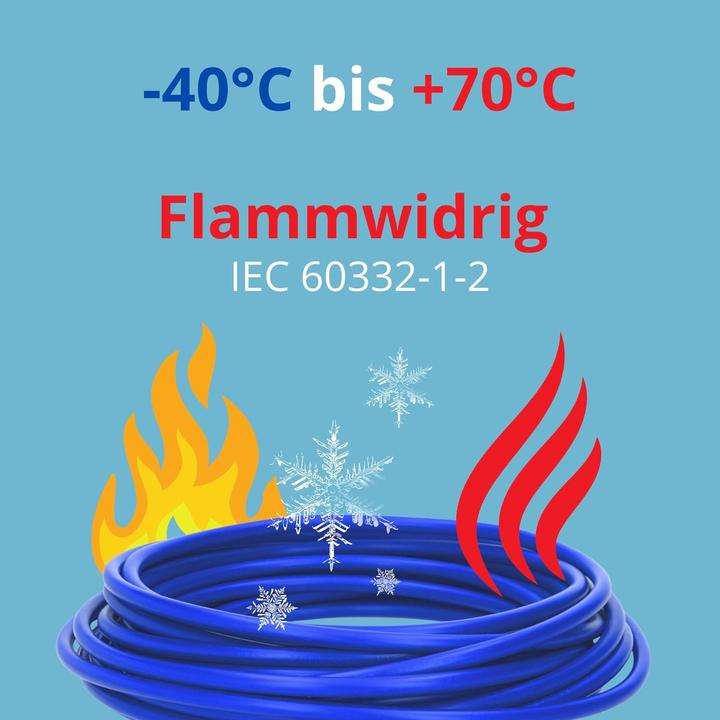 Produktbild Kalitec 10 Meter H05V-K 0,75 mm² dunkelblau Verdrahtungsleitung I Aderleitung flexibel I PVC Einzela (10 m)