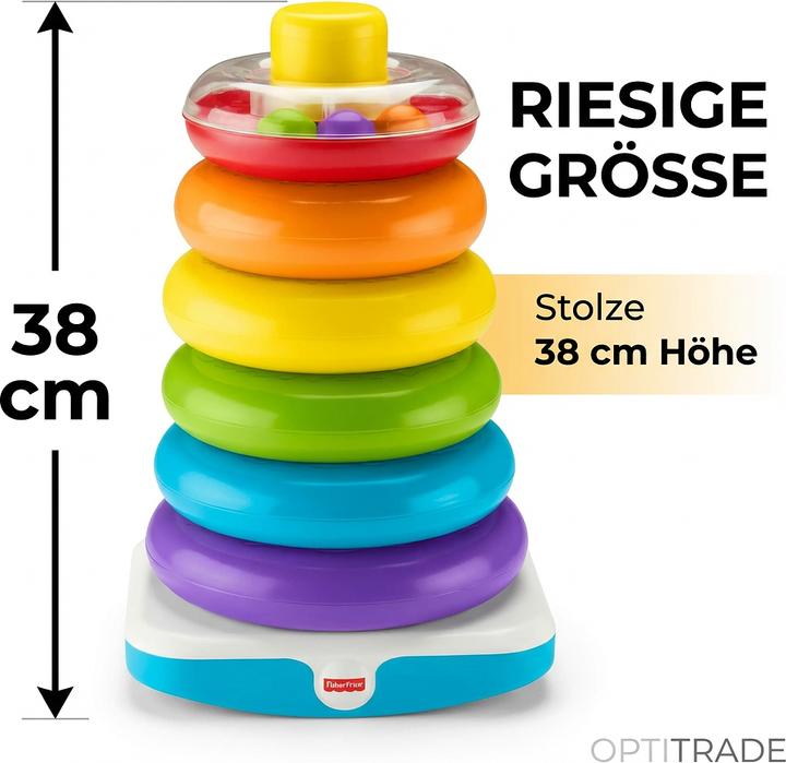 Image du produit Fisher-Price Grande pyramide d'anneaux de couleur