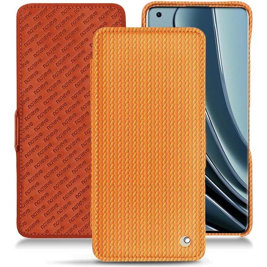 Noreve Lederschutzhülle horizontal (OnePlus 10 Pro), Smartphone Hülle, Orange