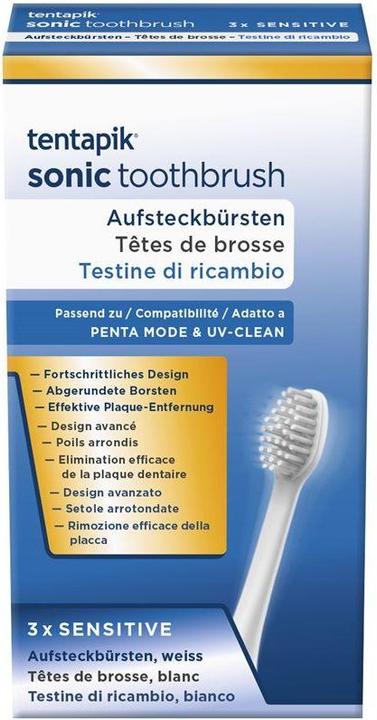 Tentapik Aufsteckbürsten sensitive white 3 Stk (3 x)