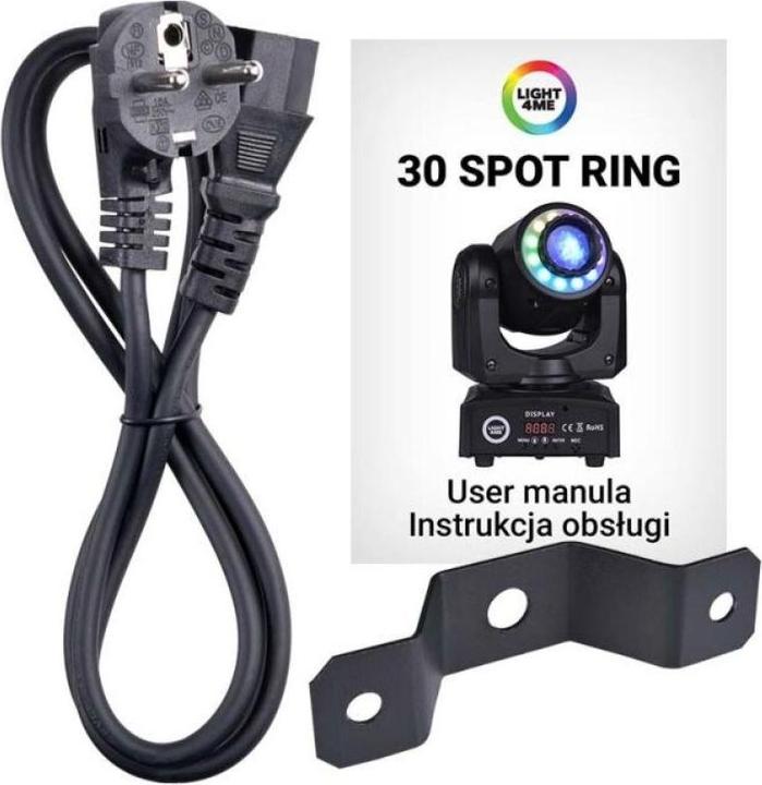 Actual product image No Name LIGHT4ME 30 SPOT RING portable small moving head. (60 W, LED)