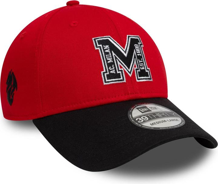 Produktbild New Era 39Thirty Stretch Cap - AC Mailand schwarz - M/L (M/L)