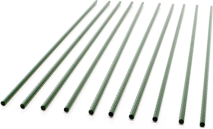 Immagine prodotto Wiltec Toboli 10x paletti per piante verdi 150cm Ø11mm metallo plastica pomodoro (150 cm, 1.10 cm)