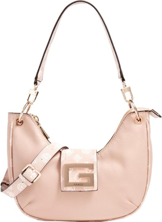 Guess Brightside, Polyurethane, Textile Bag, Large Hobo, Blush, For Women