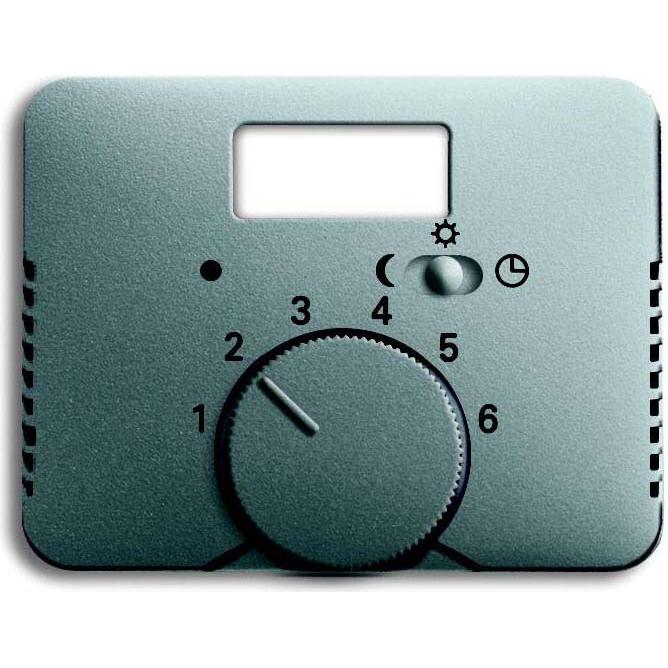 Busch-Jaeger Zentralscheibe für Raumtemperaturregler 2CKA001710A3721, Taster + Schalter, Silber
