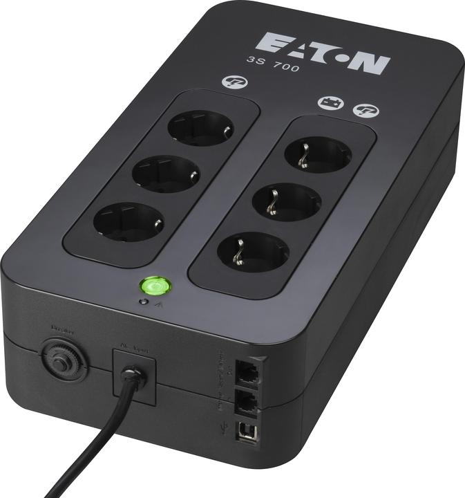 Produktbild Eaton 3S 700 DIN 3xSchuko + 3xSchuko surge only (700 VA, 420 W, Standby USV)