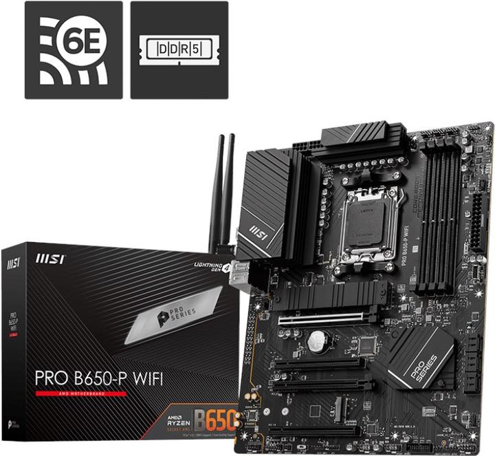 Actual product image MSI PRO B650-P WIFI (AM5, AMD B650, ATX)