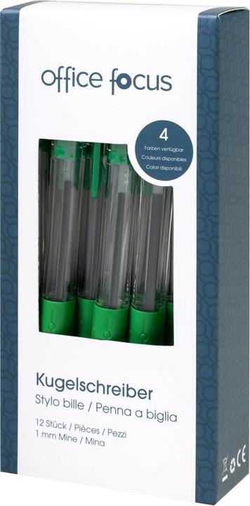 Produktbild Office focus Kugelschreiber Focus 1 mm Mine, Grün, 12 (Grün, 12x)