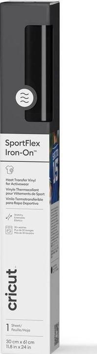Image du produit Cricut Aufbügelfolie Sportflex 30 x 61 cm, 1 Stück, Schwarz