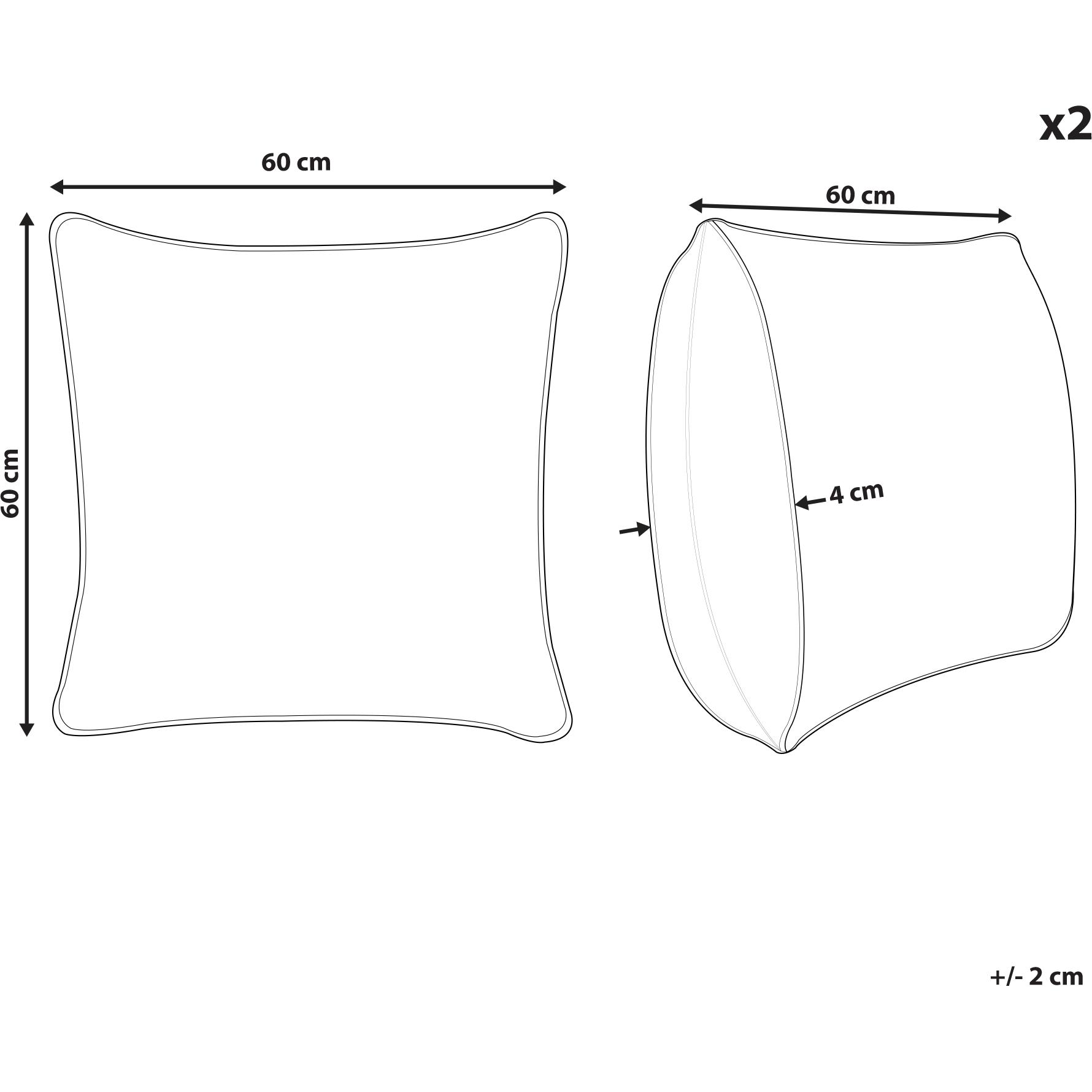 Thumbnail - Beliani, Dekokissen, Leuzea (60 x 60 cm)