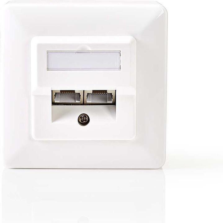 Nedis Scatola di giunzione a muro 2X presa RJ45 - Montaggio (U/UTP, CAT5e)