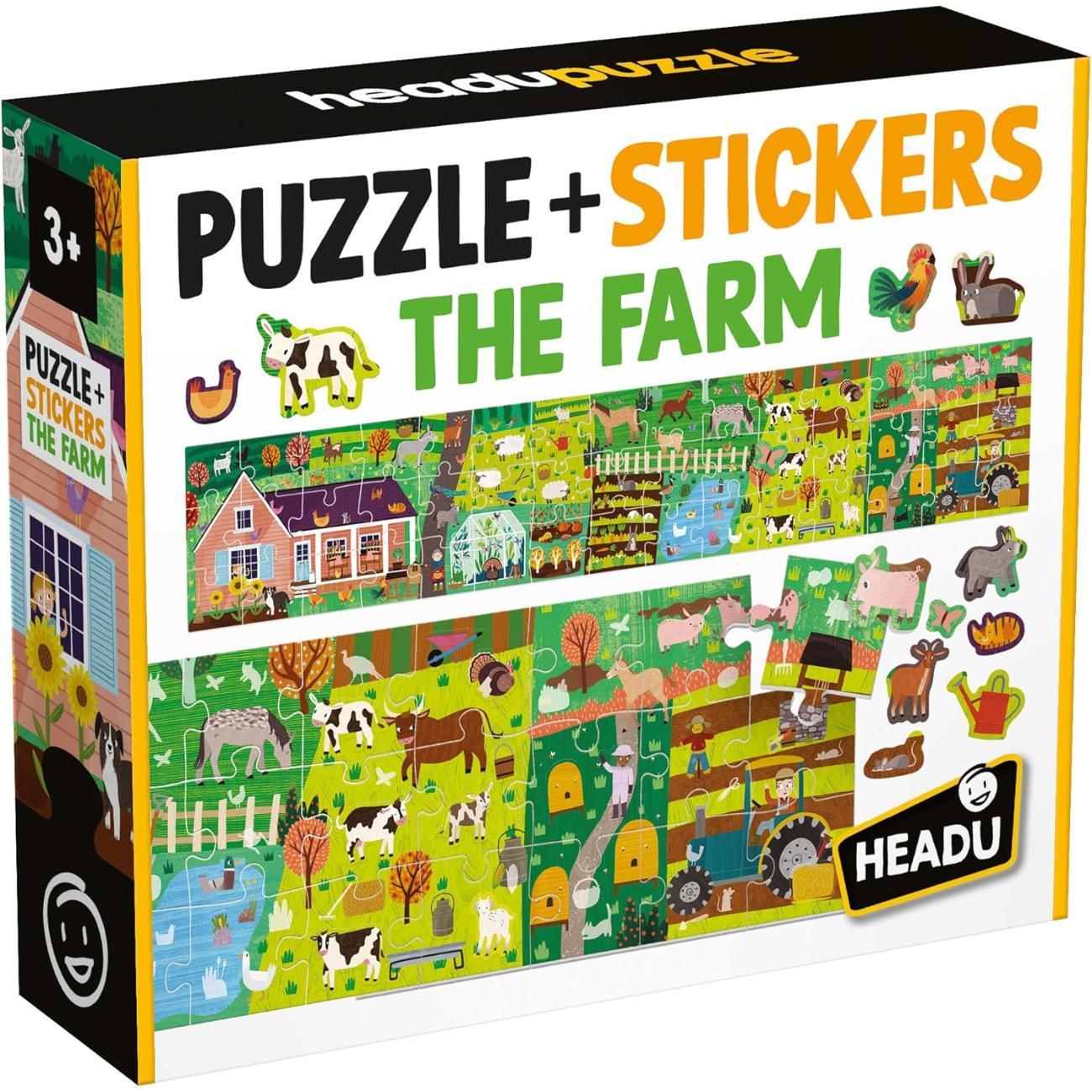 Headup Games Puzzle + Stickers the Farm (45 pezzi)