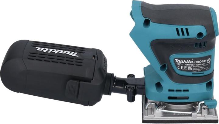 Produktbild Makita DBO 484 ZJ Akku Schwingschleifer 18 V 112 x 102 mm + Makpac - ohne Akku, ohne Ladegerät (Schwingschleifer, 210 W)
