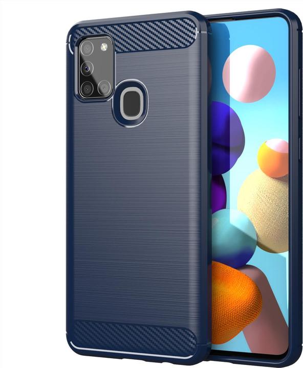 Actual product image Cadorabo TPU Ultra Slim carbon stainless steel Combi Cover (Samsung Galaxy A21s)