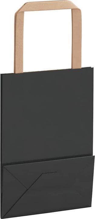Actual product image VidaXL Kraft paper bags 50 pcs. with handle black 15x8x21 cm paper bag (Gift bag, 50 x)