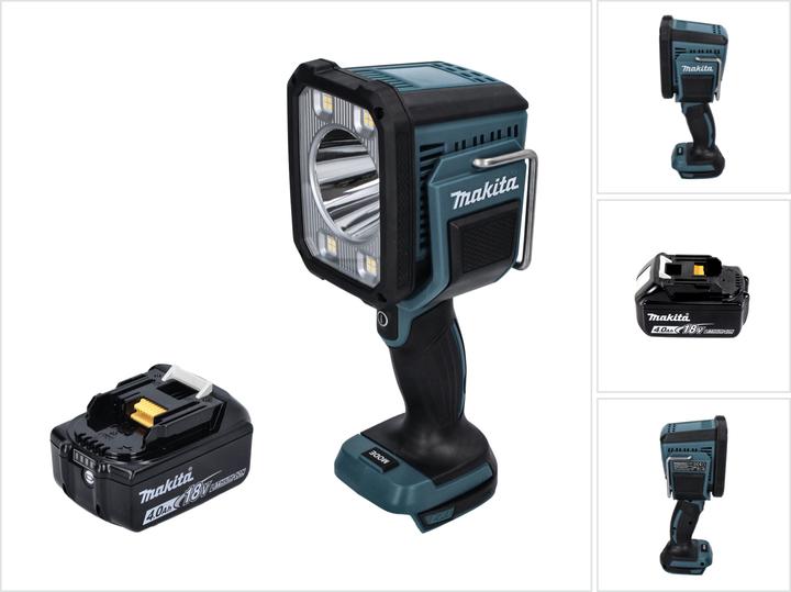 1x Makita DML 812 Akku LED Handstrahler, 1x Makita BL1840B 4,0 Ah Akku