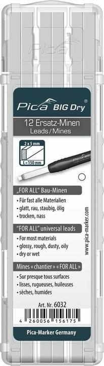 Image du produit Pica Mines de rech. BIG-D Blanc (12 pcs, 5 mm)