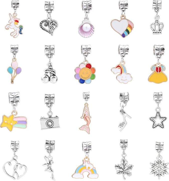 Immagine prodotto Activity Board Braccialetto per bambini con ciondolo fai da te - Perline colorate - Confezione regalo squisita