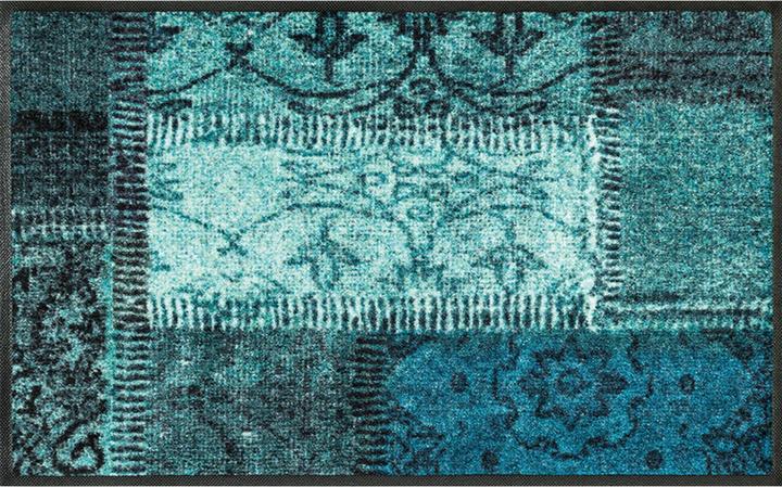 Wash + Dry Zerbino 50 x 75 cm motivo VINTAGE PATCHES turchese (50 x 75 cm)