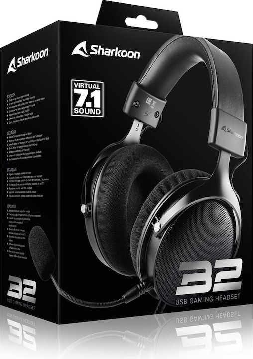 Produktbild Sharkoon Headset B2 Stereo Klinke schwarz (Kabelgebunden)