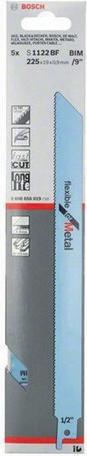 Actual product image Bosch Professional Zubehör Reciprocating saw blade S 1122 BF Flexible for Metal, 5-pack
