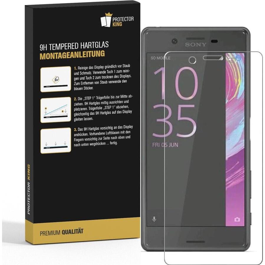 Thumbnail - Protectorking 1x echtes Tempered 9H Panzerhartglas 3D KLAR (1 Stück, Sony Xperia XA), Smartphone Schutzfolie, Transparen...