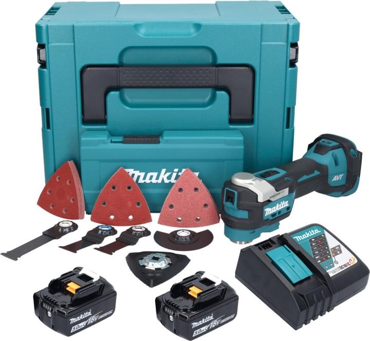 Produktbild Makita DTM 52 RTJX4 Akku Multifunktionswerkzeug 18 V Starlock Max Brushless + 2x Akku 5,0 Ah +