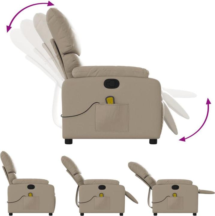 Immagine prodotto vidaXL Sedia da massaggio in similpelle marrone cappuccino, colore