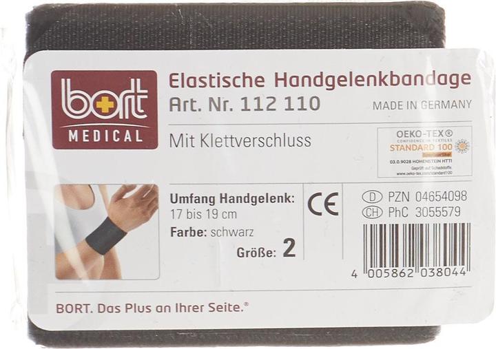 Bort Medical Handgelenkbandage Velcro 8cm Gr1 -17cm schwar