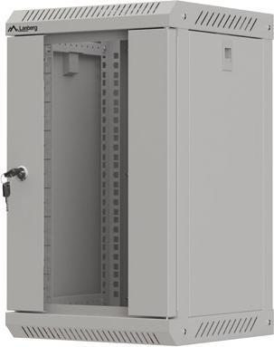Productafbeelding Lanberg Szafa Instalacyjna Rack Wisząca 10 9u 300x300 Szara Drzwi Przeszklone (Flat Pack) (5.71 HE, 10 inch rek)