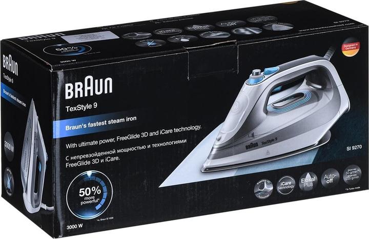 Produktbild Braun BRA SI9270WH Dampfbügler ws/gr (3000 W, 250 g/min)