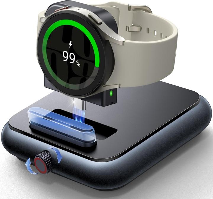 Actual product image Joyroom JR-WQW02 wireless charger for Samsung Galaxy Watch smartwatches - black