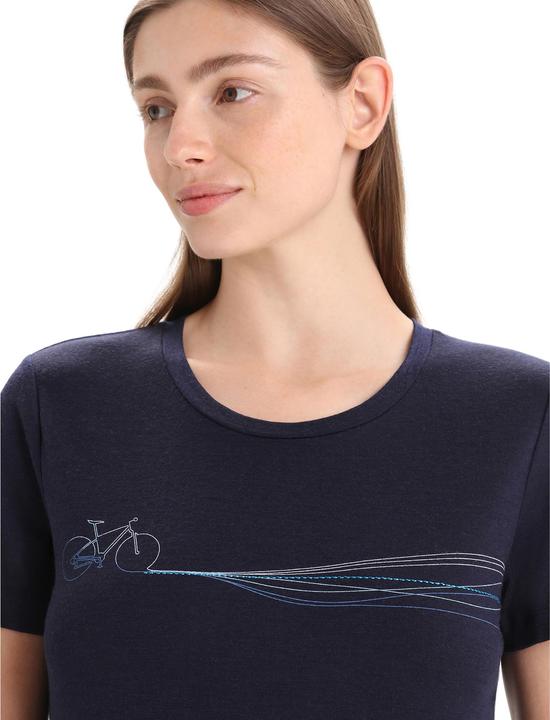 Actual product image Icebreaker W Merino Tech Lite II SS Tee Cadence Paths (S)