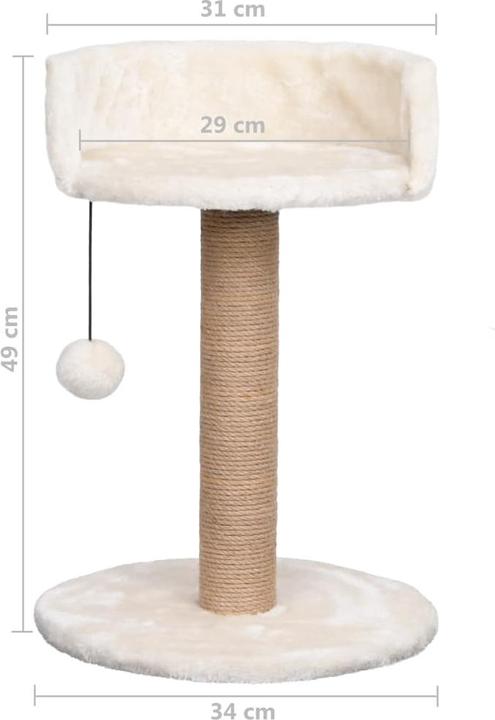 Produktbild vidaXL Kratzbaum (49 cm, Beige)