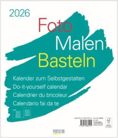 Energie-Label Bastelkalender Foto Malen Basteln (30 x 35 cm, Harter Einband, Englisch, Französisch)