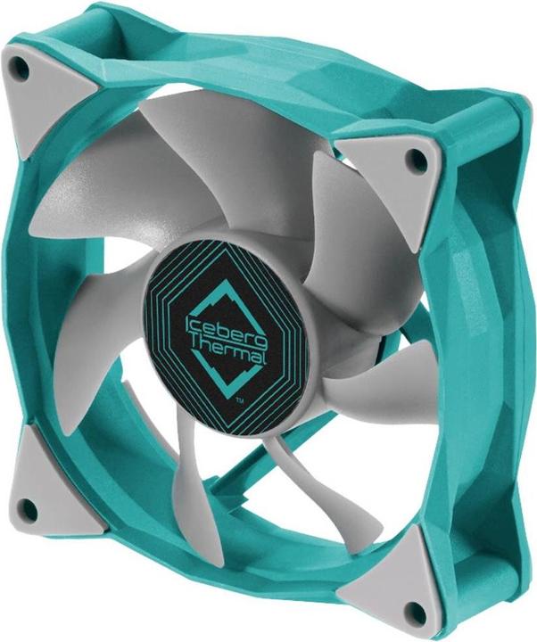 Produktbild Iceberg Thermal IceGALE Computergehäuse Ventilator 8 cm Türkis 1 Stück(e) (80 mm, 1 x)