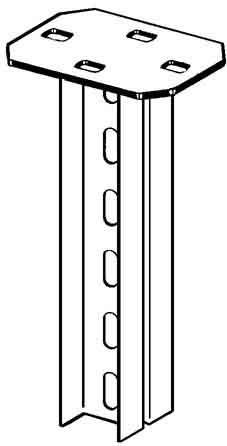 Actual product image Niedax NIE HDUF50/200E3 Hanging Handle Double U-Profile 50X22x200mm Stainless Steel