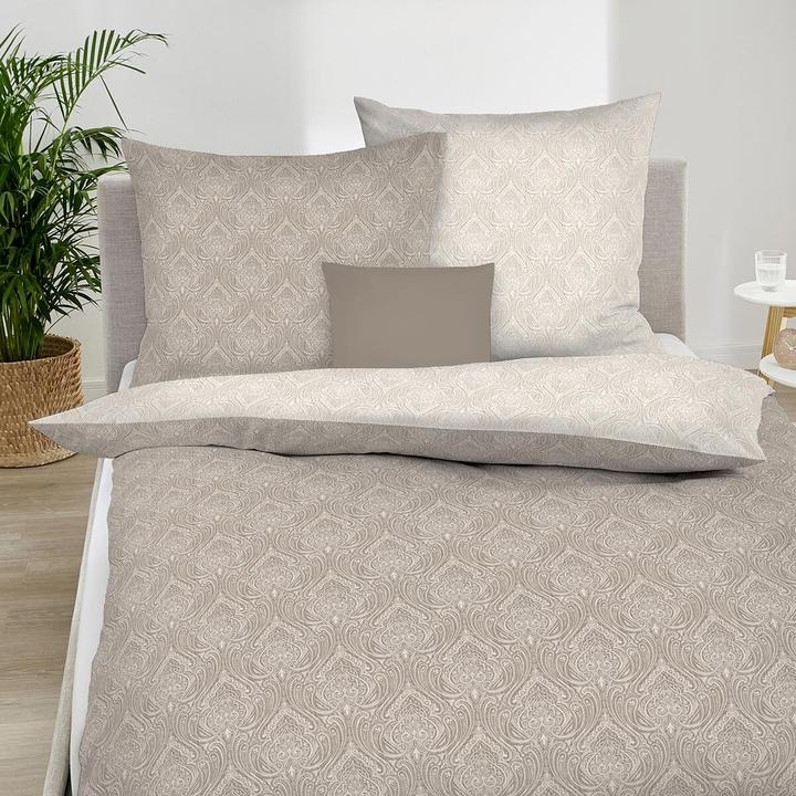 Produktbild Traumschlaf Mako-Satin Bettwäsche La Ville nougat (Bettwäsche Set, 155x220 cm + 80x80 cm)