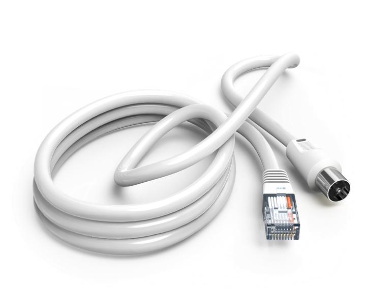 Produktbild Hama Antennen-Kabel - Koax-Stecker - RJ45-Stecker (75 dB, Antennenkabel)