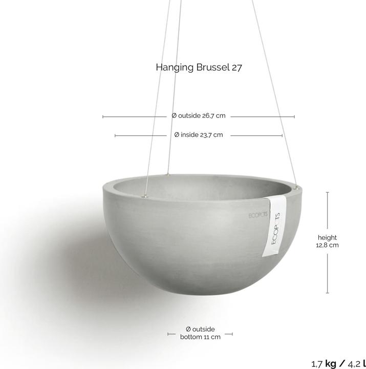 Produktbild Ecopots Hanging Brussels (27 x 13 cm)