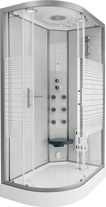 Produktbild Home Deluxe Dampfdusche mit Wasserfall Dampfsauna MANTA XL, 120x80x220cm - Links
