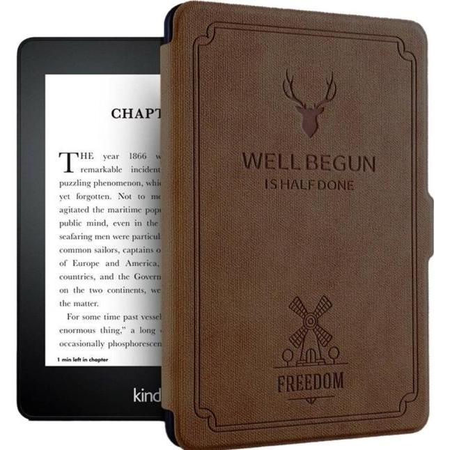 Strado Custodia futerał Smart Motto per Kindle Paperwhite 1/2/3 (Brązowe) uniwersalny (Amazon Kindle Paperwhite 2024), Accessori per eReader, Rosso