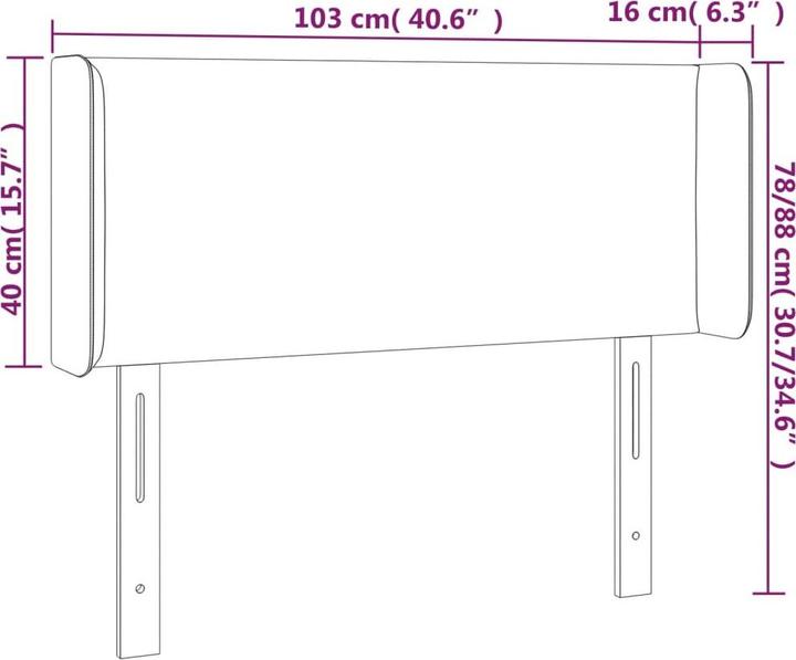 Actual product image vidaXL Kopfteil (163 x 16 x 128 cm)
