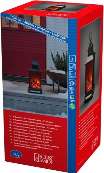 Actual product image Konstsmide LED lantern fireplace 15 x 32 cm