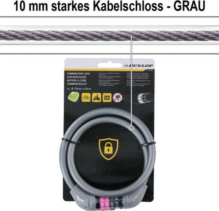 Actual product image Dunlop Combination lock 4as (65 cm)