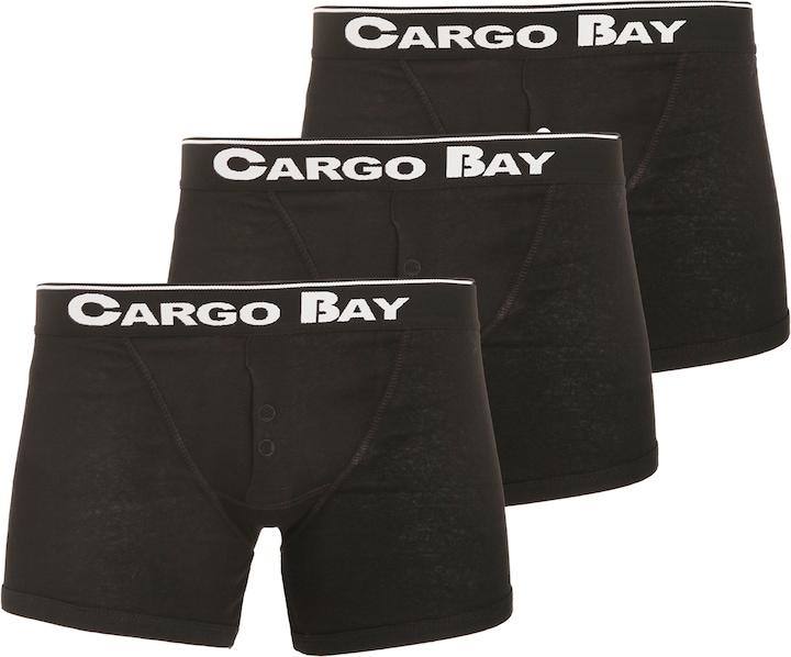 Cargo Bay Boxers Mit Knopf (3 Stück) (S, 3er Pack)