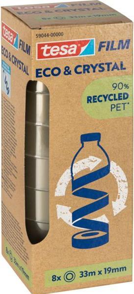 Produktbild tesa tesafilm® ECO & CRYSTAL Klebeband 8 Rollen je 33m:19mm (19 mm)