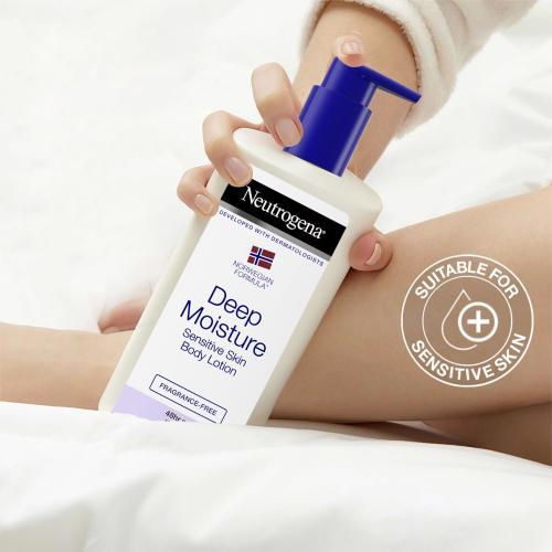 Actual product image Neutrogena Deep Moisture Body Lotion Sensitive (Body cream, 400 ml)